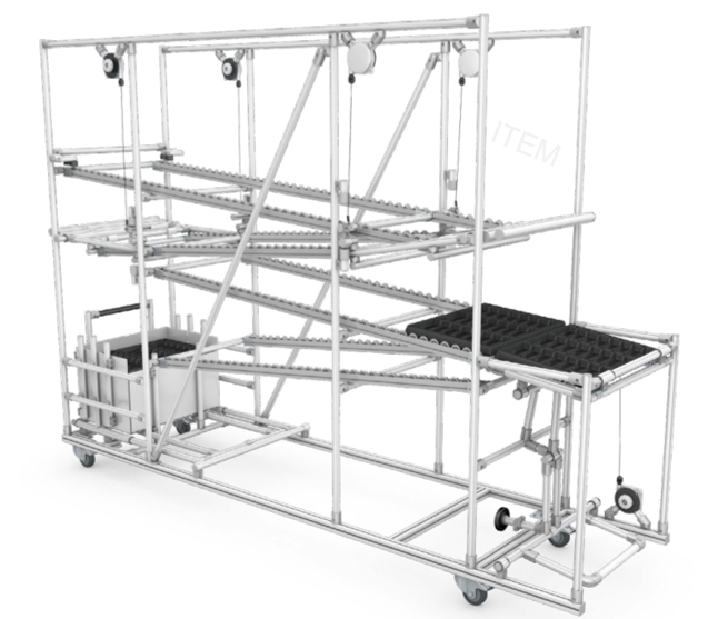 重力自降式 “Z形”流利取料物料架（带取料台）(图1)